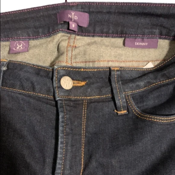 NYDJ Skinny High Waisted Dark Wash Jeans Size 8 - Picture 2 of 7
